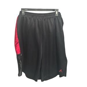 Jordan Dri-Fit Black And Red Athletic Basketball Shorts Men’s Size Medium
